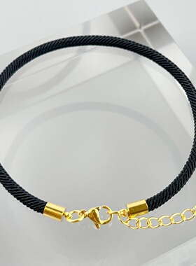 本命年红绳手链女男通用情侣手绳手工礼物法兰绳简约3MM配绳红色