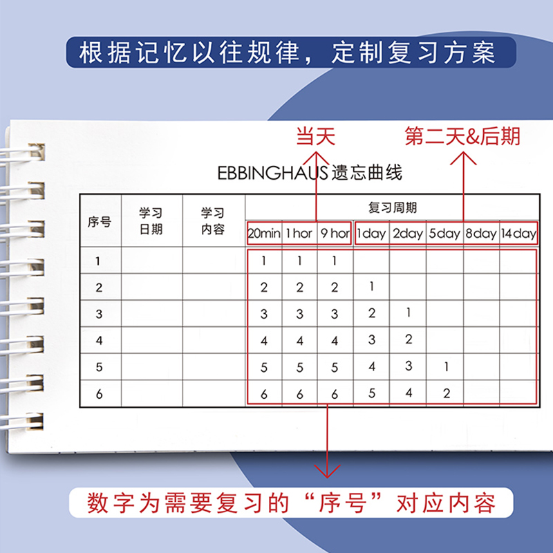 迷你英语背单词本艾宾浩斯记忆曲线随身便携积累小学生默写小号口袋笔记本考研神器韩语日语记单词记录小本子 - 图3