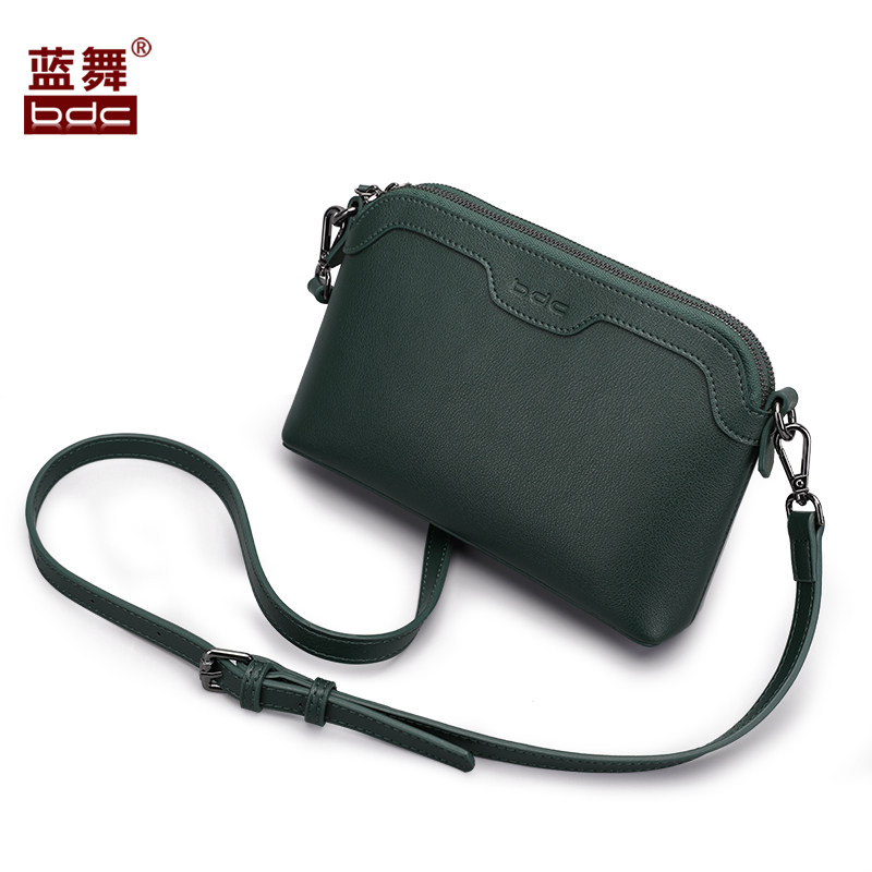 蓝舞牛皮2020新款流行双层贝壳包 蓝舞女士包袋