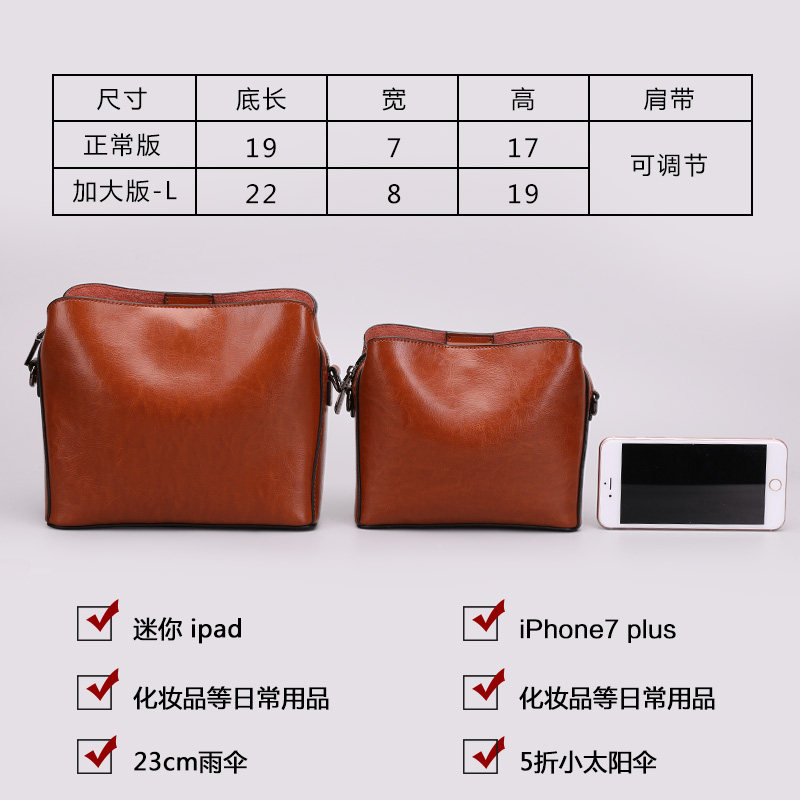 蓝舞牛皮2020秋冬新款单肩小包包 蓝舞女士包袋