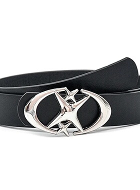 Men's Belt Punk Star Buckle Belt Design Cross Metal Vintage