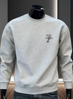 Men's Crew Neck Sweatshirt Trendy Casual Long Sleeve Top