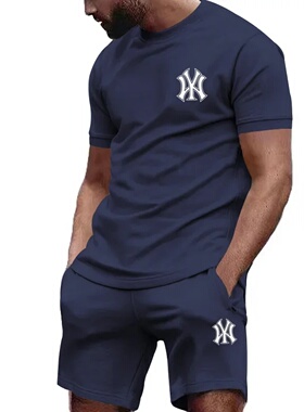 New hot selling 2025men's two-piece sportswear short sleeved