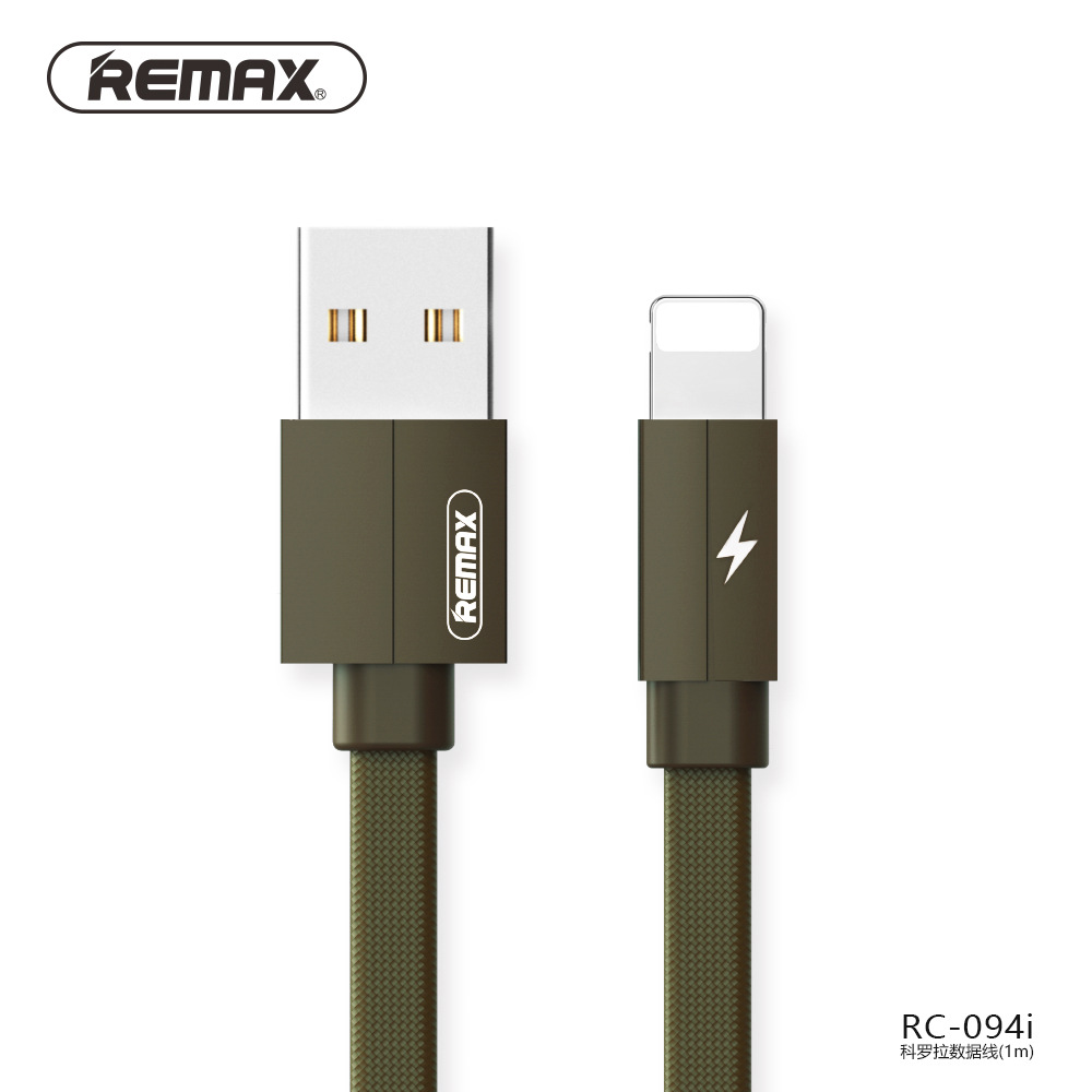Remax适用于苹果12面条数据线iphone11手机充电线加长2米扁type-C