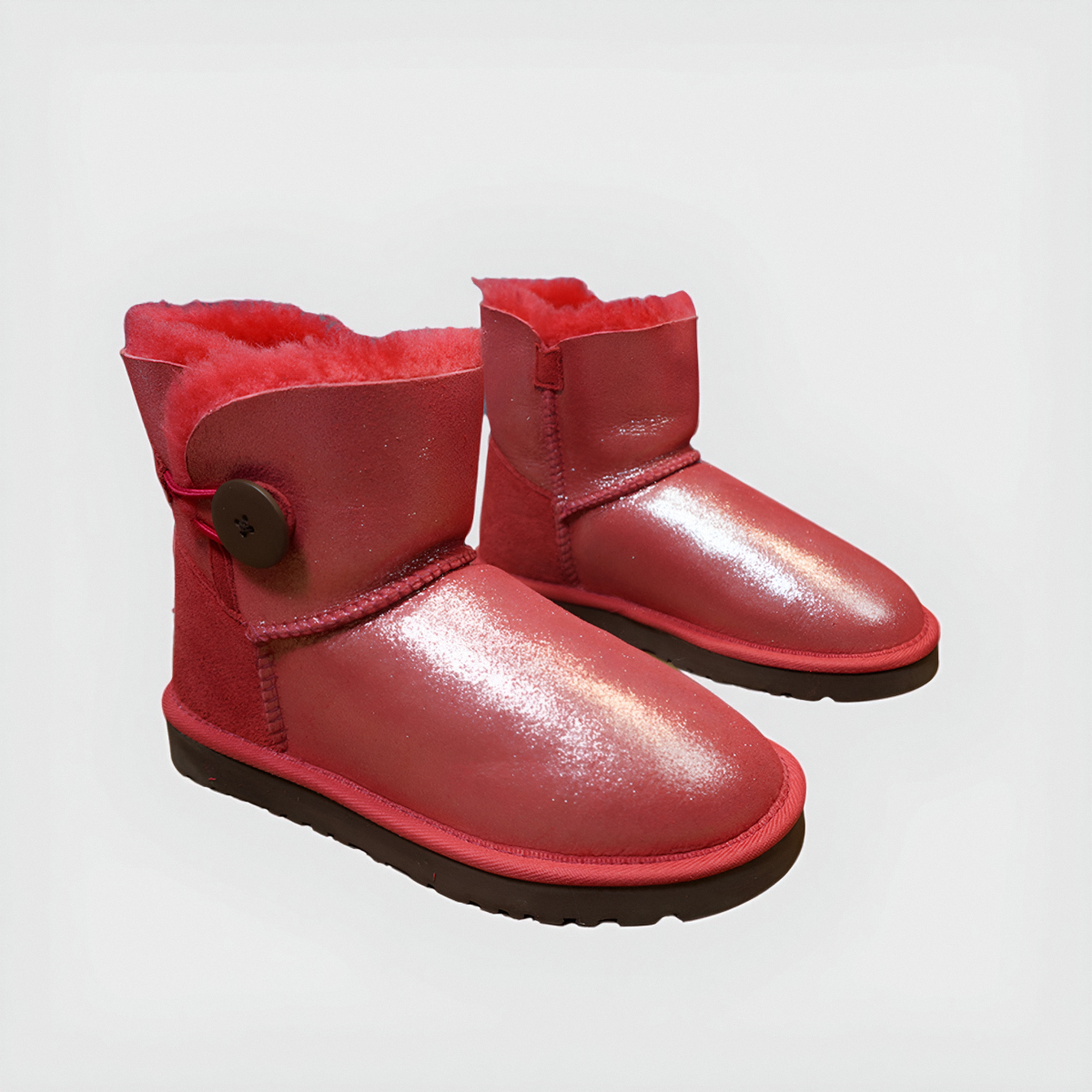 特价处理（看说明）真皮羊皮毛一体雪地靴 一粒扣短筒女士靴93-1,淘宝优惠券,粉丝福利购,淘宝优惠卷