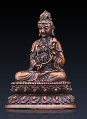 黄铜大势至菩萨佛像家居装饰摆件