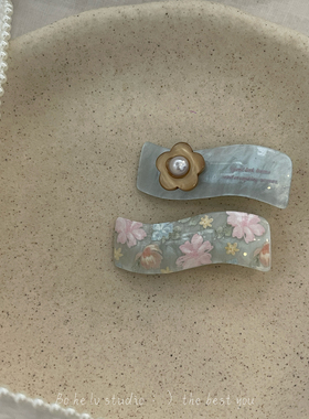 法式碎花发夹对夹简约清新发饰