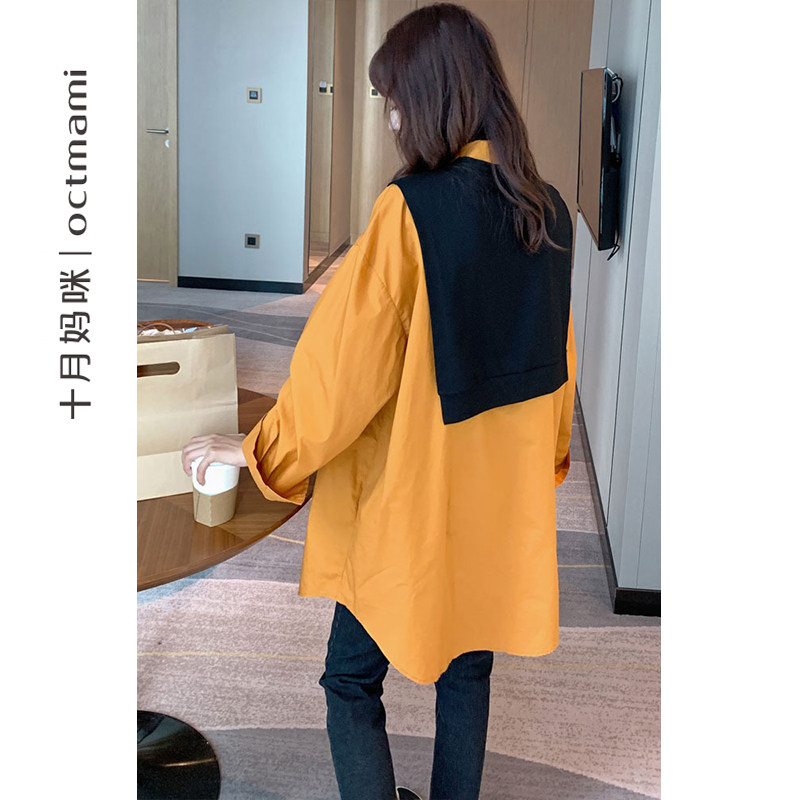 【新品】十月妈咪孕妇怀孕期新款衬衫 十月妈咪母婴专营衬衫/雪纺衫