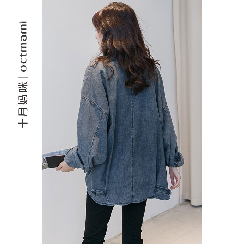 十月妈咪新款时尚百搭孕妇外套衬衫 十月妈咪母婴专营衬衫/雪纺衫