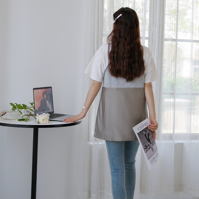 【专柜同款】十月妈咪孕妇拼接吊带衫 十月妈咪母婴专营防辐射吊带