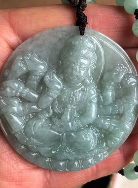 千手观音玉佩送礼佳品生肖鼠吊坠