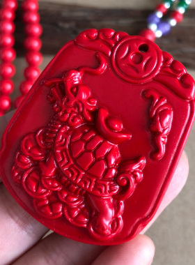 朱砂龙龟吊坠男女灵龟