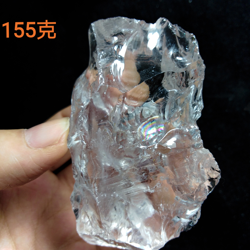 天然白水晶透体梵天阿赛斯特莱原石阿塞碎石原石原矿纯净体七彩光 - 图2
