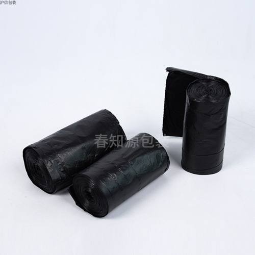 黑色瑞祥同款沪信牌5060宾馆酒店办公家用加厚点断式连卷小垃圾袋 - 图1