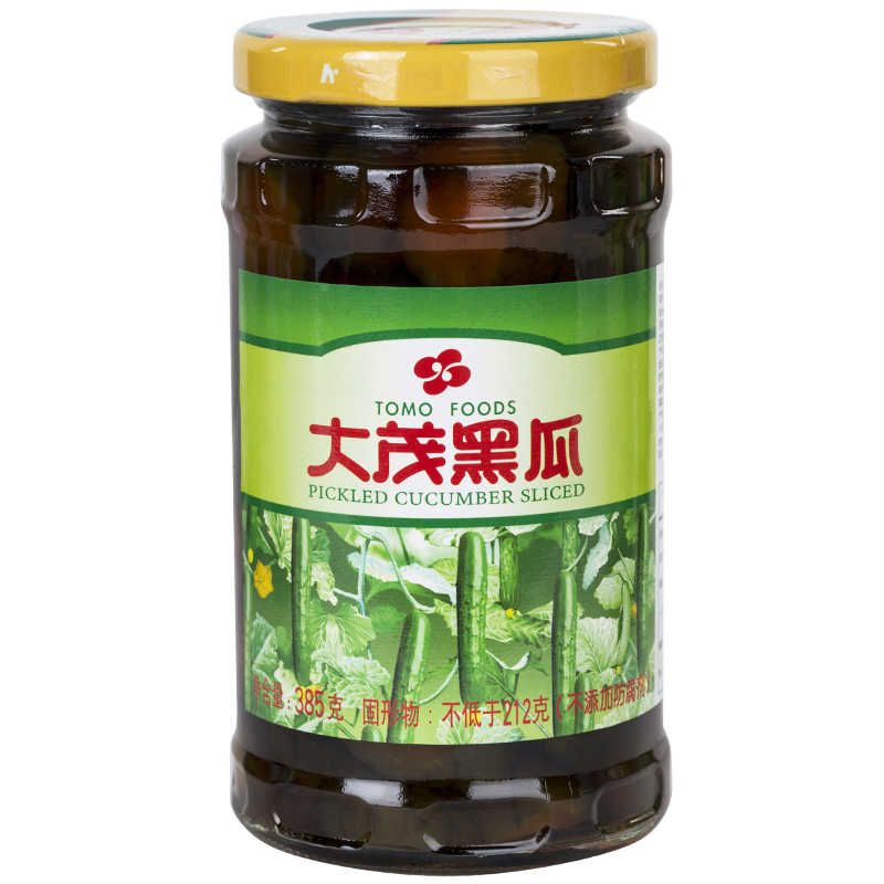 大茂黑瓜385g瓶装酱瓜罐头配粥下饭菜腌制脆瓜段小黄瓜片酱菜咸菜 - 图3