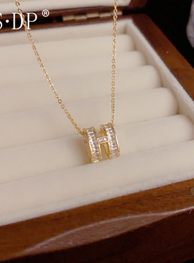 网红爆款 轻奢小众设计感微镶H字母项链时尚气质高级感百搭锁骨链