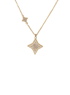 韩式时尚设计感贝壳锆石芒星项链网红个性百搭轻奢气质锁骨链配饰