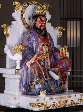 龙虎山张天师汉白玉神像供奉摆件