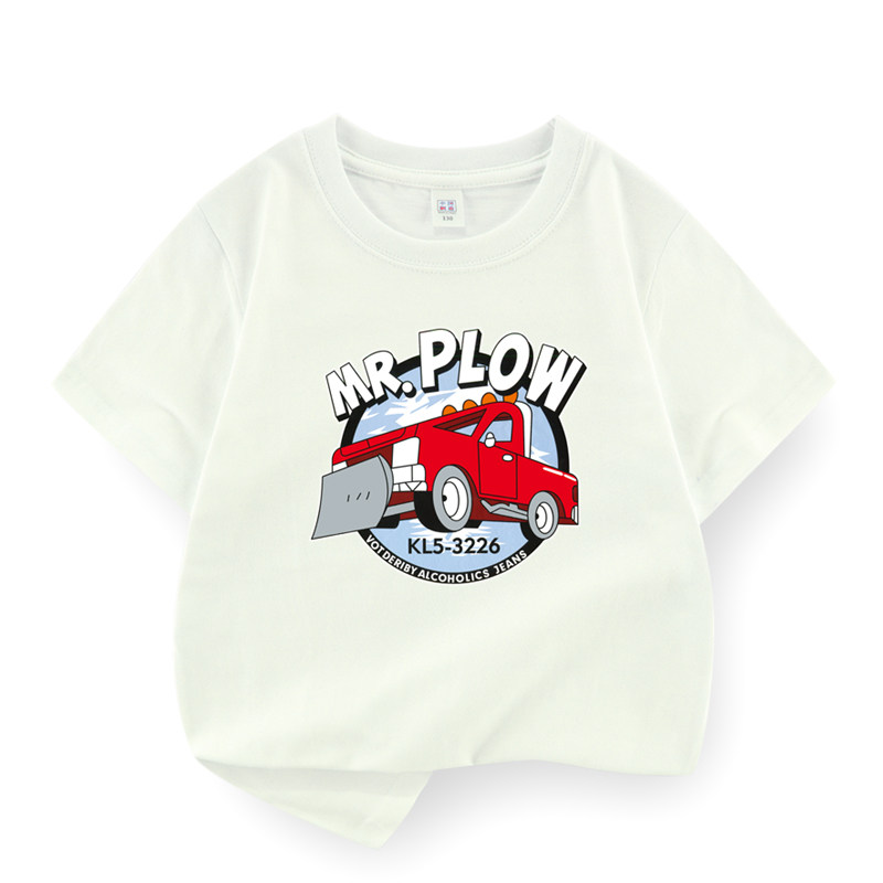 Pure cotton children's T-shirt short-sleeved men's and women's summer tops cotton half-sleeved tops middle-aged children's summer tops T-shirts