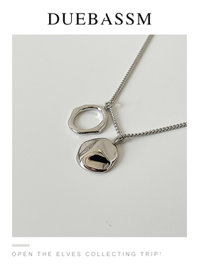 S925银轻奢小众椭圆形项链首饰潮