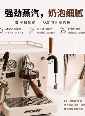 BUSIDI布思迪EM860旋转泵E61意式半自动咖啡机家用商用3L子母锅炉