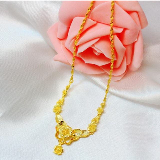 Hong Kong gold shop style Vietnamese sand gold plated jewelry