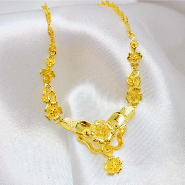Hong Kong gold shop style Vietnamese sand gold plated jewelry