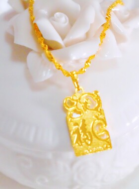 金色猴子吊坠挂件首饰品项链