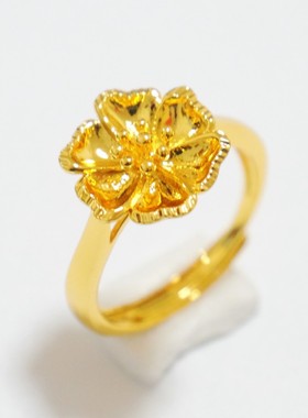优雅金花朵镀黄金24k新娘结婚