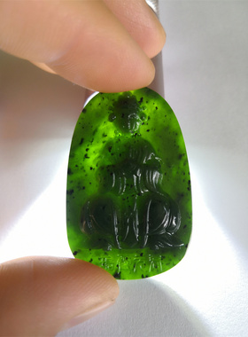 道家泰山玉碧霞元君护身吊坠