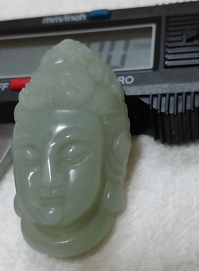 天然和田玉佛头挂件佛首吊坠护身
