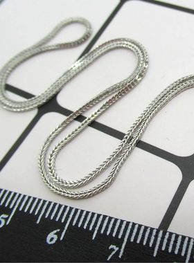 S925纯银项链女狐尾链带链尾百搭蛇骨链锁骨链裸链银无吊坠配链批