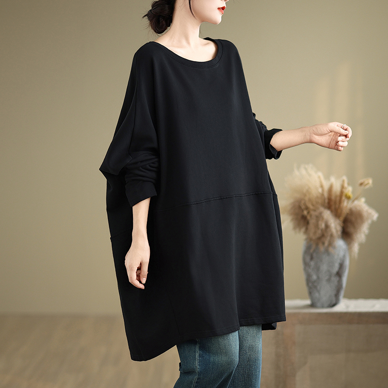 胖mm特大版200斤加厚上衣大衫遮肉遮肚显瘦洋气气质慵懒风中长款 - 图3