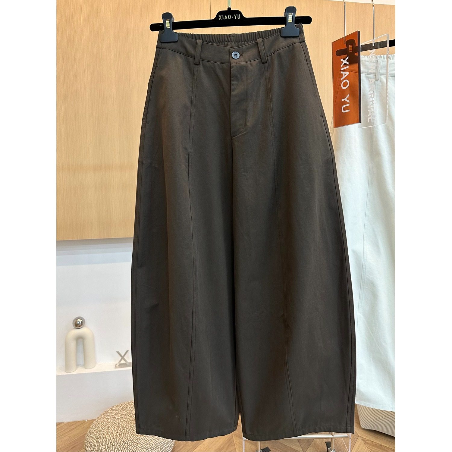 2025秋季新款韩版高腰显瘦休闲阔腿裤女宽松弯刀裤直筒长裤气球裤,淘宝优惠券,粉丝福利购,淘宝优惠卷