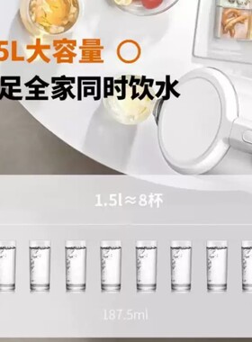 九阳电热水壶家用大容量保温一体白色烧水壶开水壶