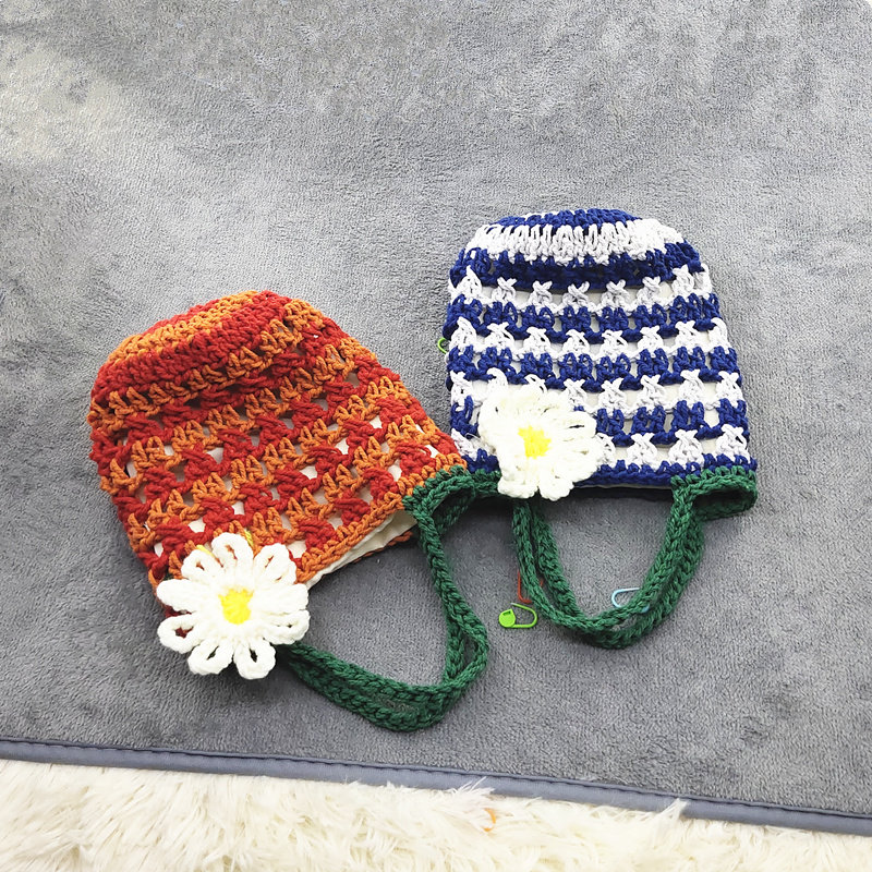 撞色可爱花朵手提包手工diy钩针拼色小雏菊编织水桶包材料包成品,淘宝优惠券,粉丝福利购,淘宝优惠卷