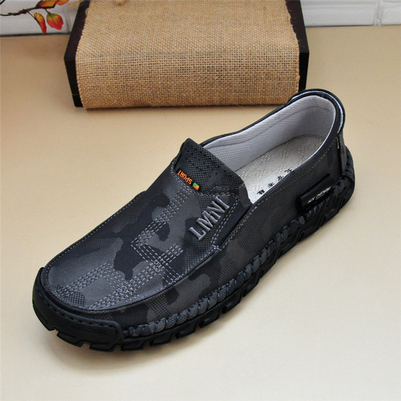 23新老北京布鞋男单鞋宽松防滑爸爸鞋舒适软底休闲春秋布鞋男黑色 - 图3