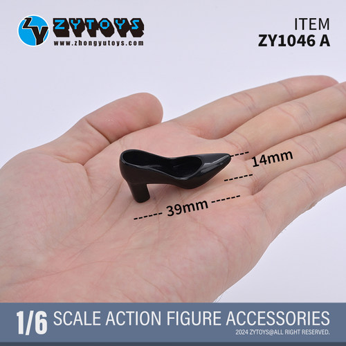 ZYTOYS 1/6 ZY1046 包头半拖鞋 平底凉拖鞋 娃娃 手办 女兵人鞋子 - 图0