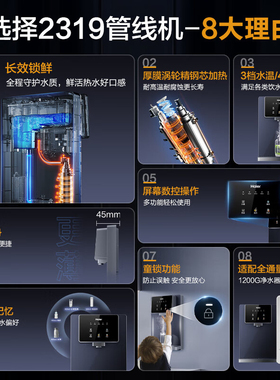 海尔新款管线机家用净水器套餐
