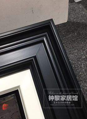 实木油画框丙烯装裱外框定制