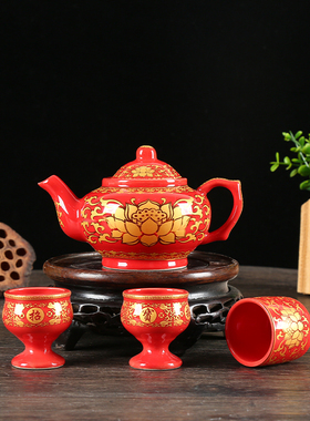 摆件陶瓷酒壶供水杯供碗茶壶筷子