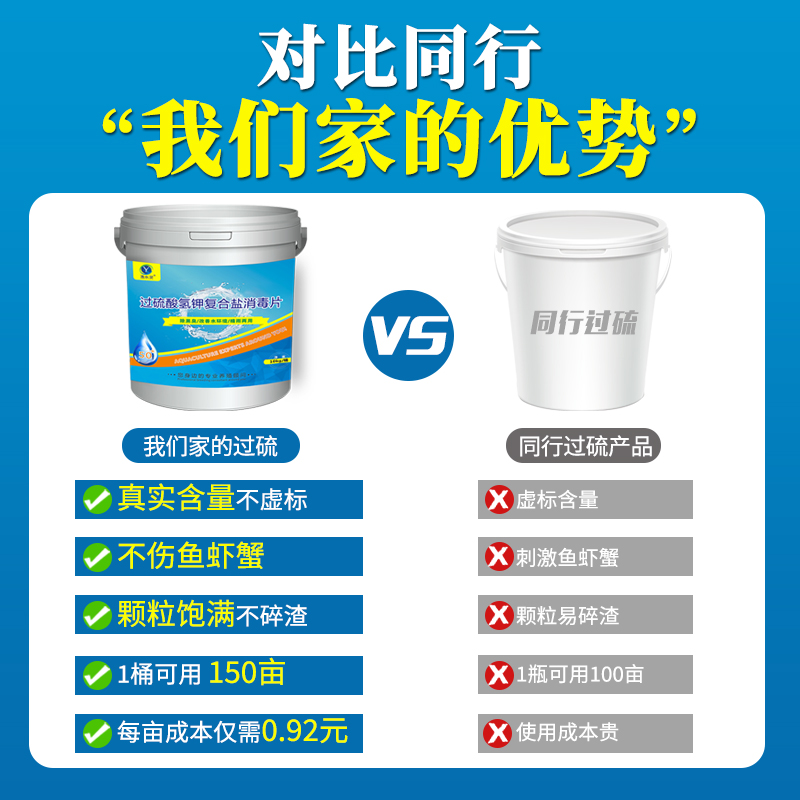 过硫酸氢钾复合盐改底王水产养殖鱼塘底改片颗粒虾蟹塘净水王增氧 - 图1