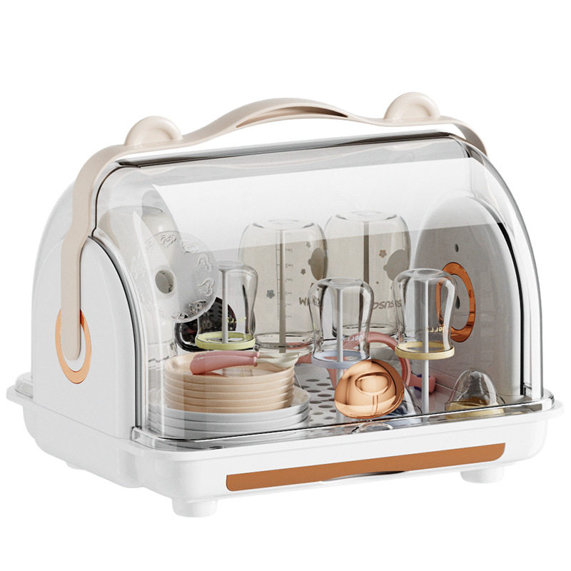 奶瓶收纳箱架子沥水架防尘带盖辅食工具收纳柜婴儿宝宝餐具收纳盒,淘宝优惠券,粉丝福利购,淘宝优惠卷