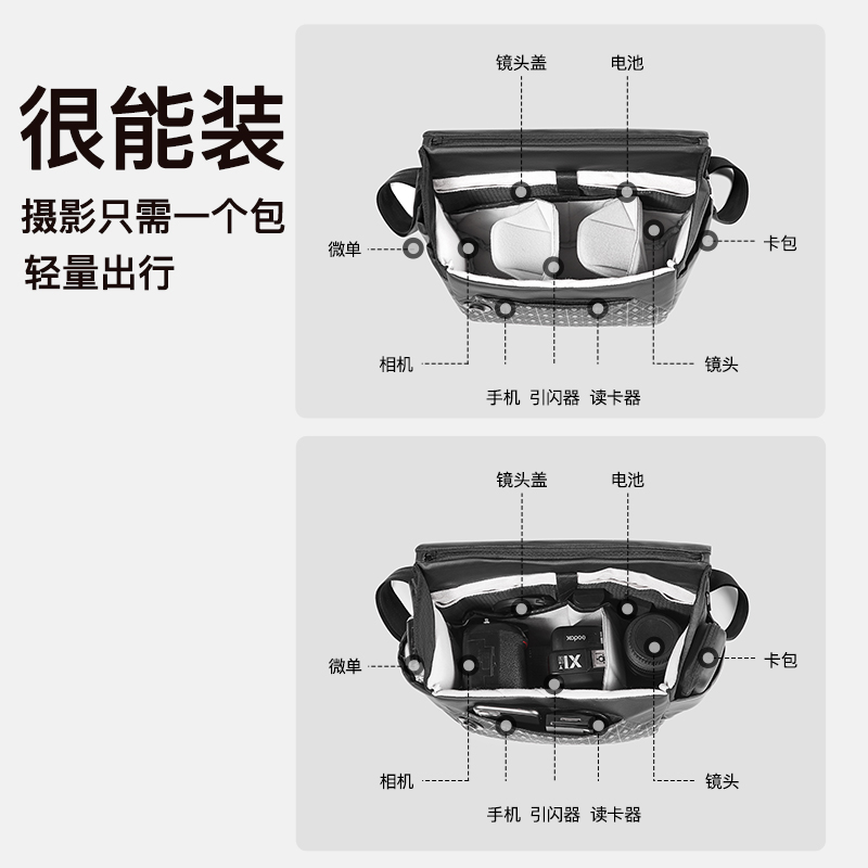 EIRMAI锐玛数码相机包游隼专业斜跨单肩摄影包单反相机包防水相机袋适用富士索尼佳能