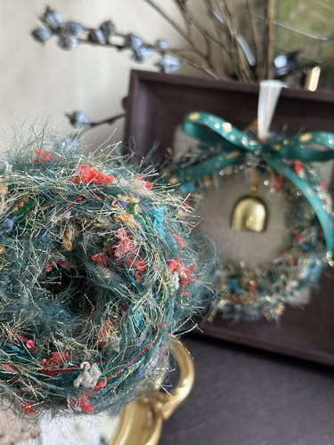 定制【圣诞绿】手混线毛线团包包特色线编织围巾帽子diy柔软100g - 图0