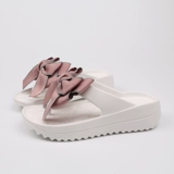 Летние сланцы на платформе, слайдеры с бантиком, нескользящие тапочки, пляжная пляжная обувь, мягкая подошва