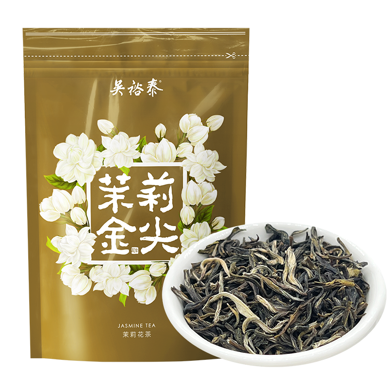 【推荐】吴裕泰中华老字号茉莉花茶绿茶特种金尖50g/袋 - 图2