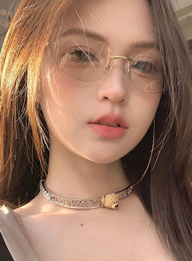 辣妹太阳镜无框设计欧美近视墨镜