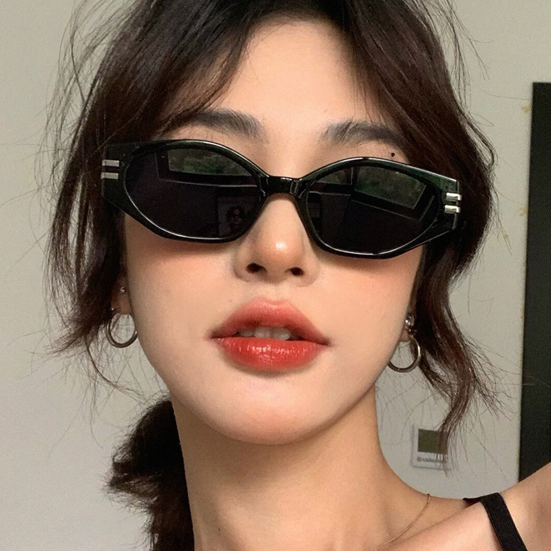 小框不规则嘻哈墨镜女jennie同款凹造型个性复古太阳镜男潮_虎窝淘