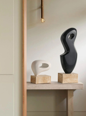 样板房玄关抽象艺术木雕装饰摆件